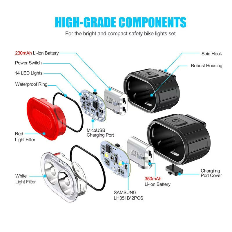 510190 Bicycle front and rear light