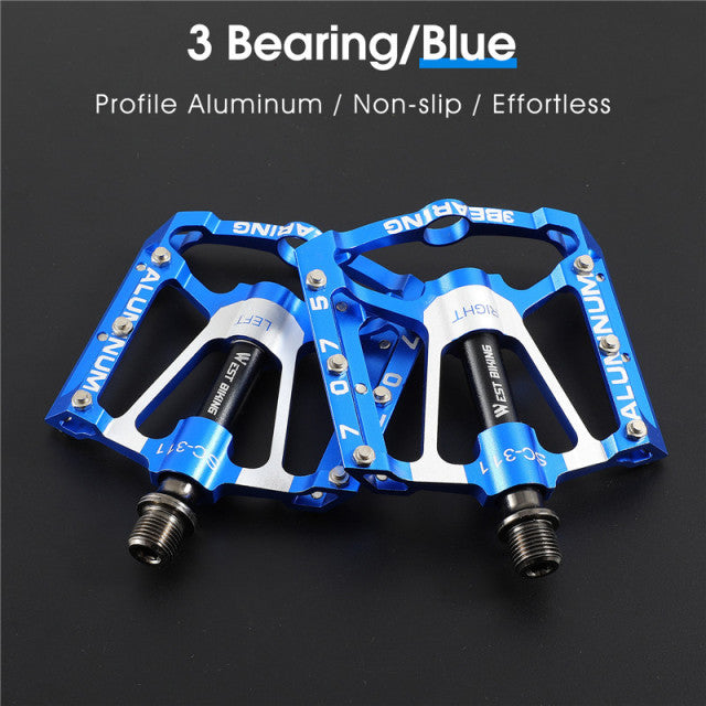 WEST BIKING 3 Bearings Bicycle Pedals Ultralight Anti-slip